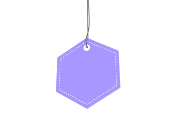 Realistic discount tag or blank paper label for sale promotion on transparent background