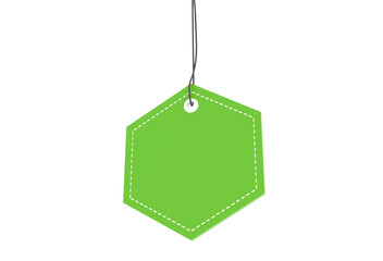 Realistic discount tag or blank paper label for sale promotion on transparent background