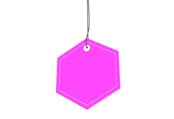 Realistic discount tag or blank paper label for sale promotion on transparent background