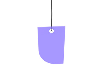 Realistic discount tag or blank paper label for sale promotion on transparent background