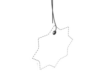 Realistic discount tag or blank paper label for sale promotion on transparent background