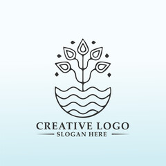 Logo for modern current retail brand
