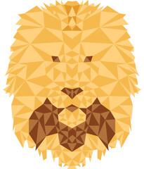 3D Lion design with poly logo 