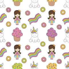 seamless pattern with children