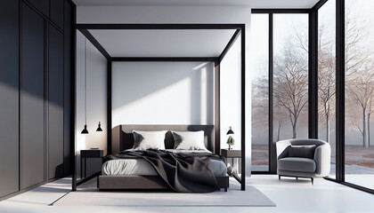 interior design of a modern style room, generative ai