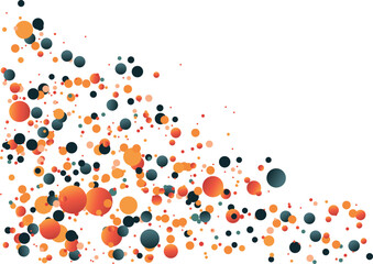 abstraction of round balls on a white background, festive colored balls, vector illustration