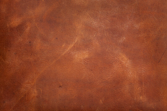 Brown leather texture background from a pair of chaps