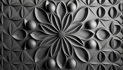 Abstract grayscale Composition background, Generative AI