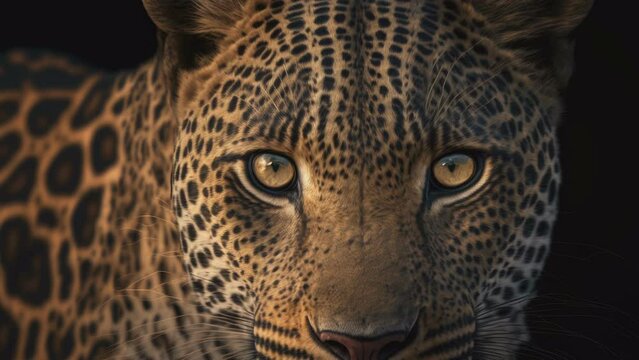 A closer look of the fierce cheetah with the big eyes looking AI generated
