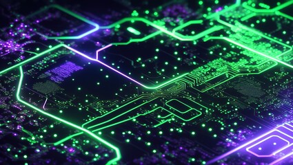 Obraz premium virtual environment and cyberspace