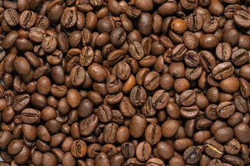 Coffee beans isolated on a white background