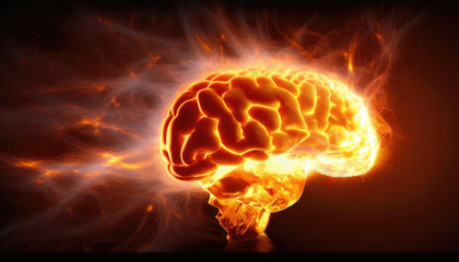 a brain on fire and pain, generative ai