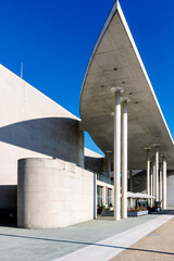 Facade of the Bundeskunsthalle a museum of modern art in Bonn, Germany, Europe