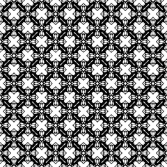 Black and white seamless pattern texture. Greyscale ornamental graphic design. Mosaic ornaments. Pattern template. Vector illustration. EPS10.