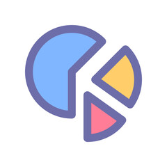 pie chart icon for your website design, logo, app, UI. 