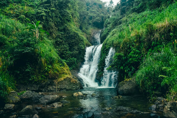 A waterfall in indonesia