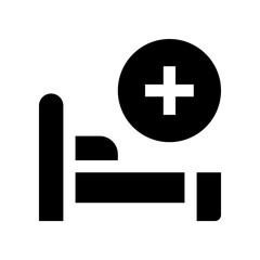Obraz premium hospital bed icon for your website, mobile, presentation, and logo design.