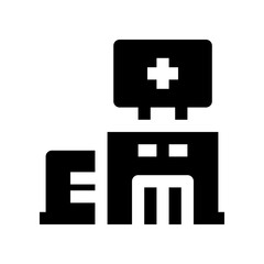 Obraz premium hospital icon for your website, mobile, presentation, and logo design.