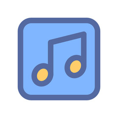 music note icon for your website design, logo, app, UI. 