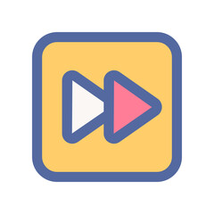 fast forward icon for your website design, logo, app, UI. 