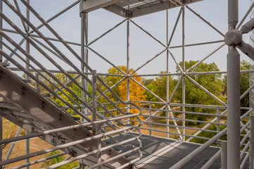 Fototapeta premium Old destroyed unfinished hospital in the Croatian capital Zagreb in Europe