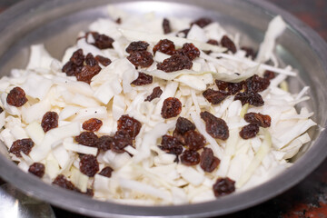 Vegetarian Cabbage and Raisin Salad