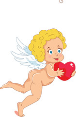 Cupid, angel of love. Valentine's day, vector illustration