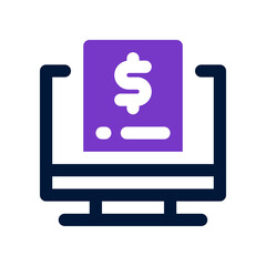 invoice icon for your website, mobile, presentation, and logo design.