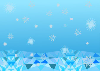 Naklejka na ściany i meble background with snowflakes