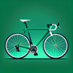 bicycle on a green background Generative AI