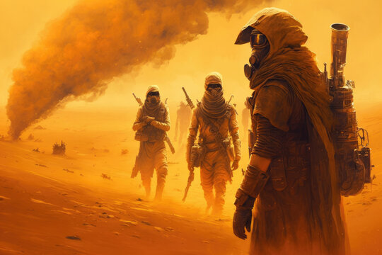 "Rebel Alliance Fights Against Oppression in Epic Sci-Fi cene (Generative AI)