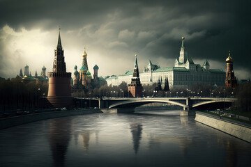 Majestic Moscow: A Captivating Landscape - obrazy, fototapety, plakaty