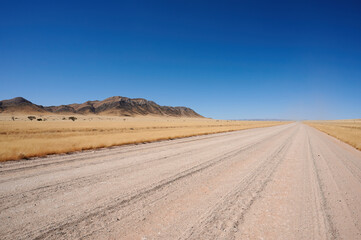 Fototapeta na wymiar Dirt road in Namibia.