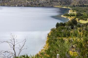 Beautiful Cochrane lake near Cochrane, Chile