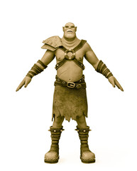 Green Orc Cartoon Doing Normal