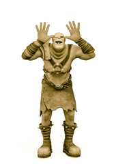 green orc cartoon just do not care to terrifying you full body