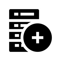 Obraz premium add server icon for your website, mobile, presentation, and logo design.