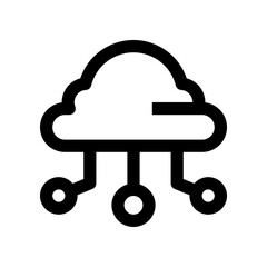 cloud hosting icon for your website, mobile, presentation, and logo design.