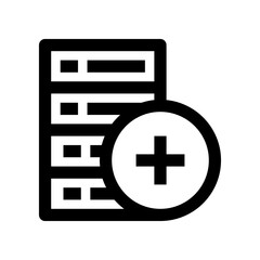 Obraz premium add server icon for your website, mobile, presentation, and logo design.