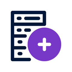 Obraz premium add server icon for your website, mobile, presentation, and logo design.