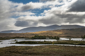 Bleak dramatic landscape of Rannoch moor