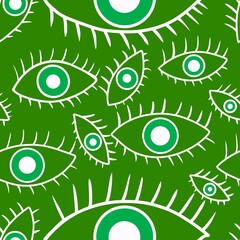 Cartoon doodle ethnic seamless eyes pattern for wrapping paper and fabrics and linens and kids clothes print
