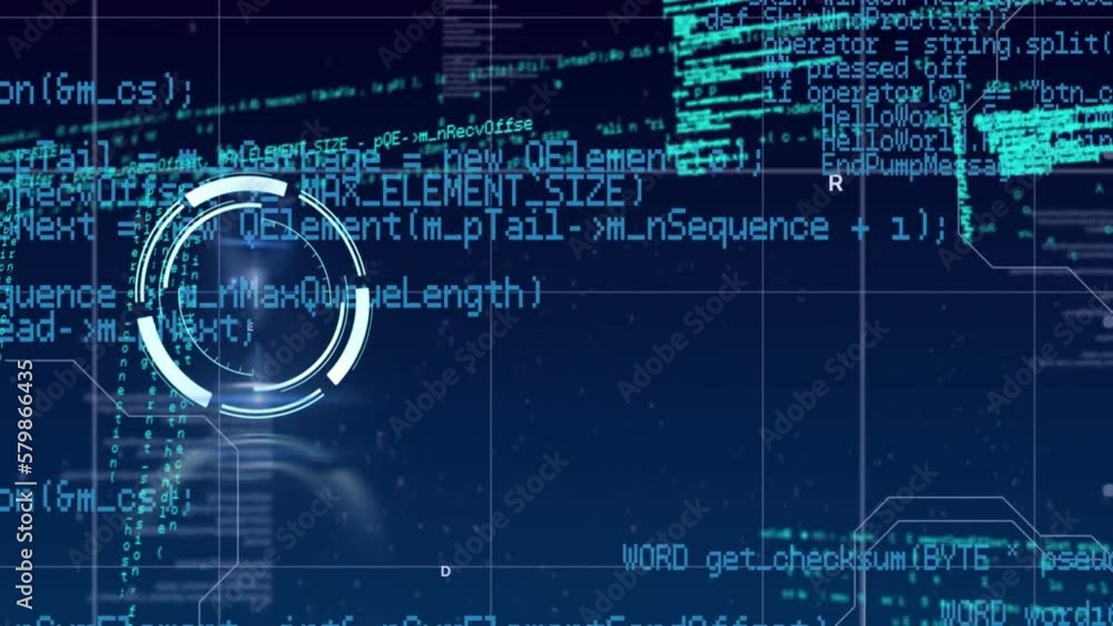 Poster animation of scope scanning over data processing