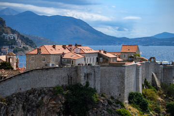 Fototapeta na wymiar Aerial view of Dubrovnik old town, Croatia