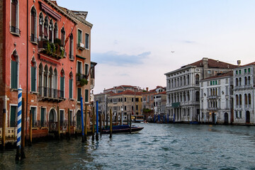 Obraz premium Venice, Italy: Grand Canal in the evening
