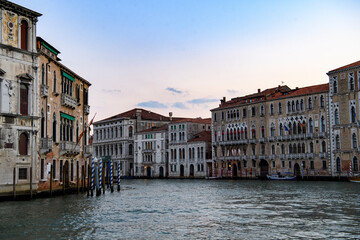 Fototapeta na wymiar Venice, Italy: Grand Canal in the evening