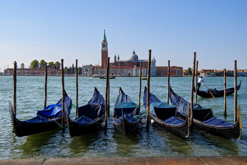 Fototapeta na wymiar Venice, Italy - Gondolas