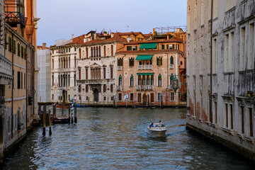 Venice, Italy - Boat on one of the many canals in Venice