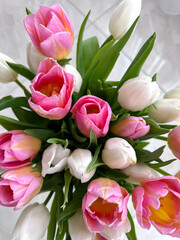 Obraz premium bouquet of pink tulips