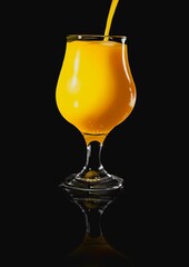 Realistic cup, drawing of a cup with liquid realistic style, handmade drawing.